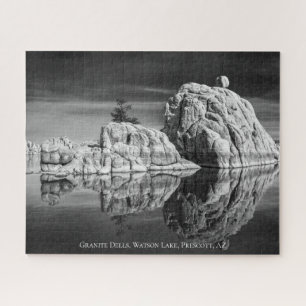Puzzle Dells de granit du lac Watson en noir et blanc