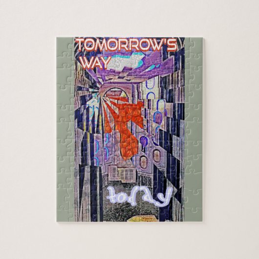 Puzzle Demain's Way Aujourd'hui Retro Future Art (Vertical)