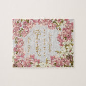 Puzzle Demande de Marraine Fleurs d'Orchidées Marbre (Horizontal)