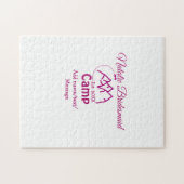 Puzzle Demoiselle d'honneur de camp rose ajouter nom date (Horizontal)