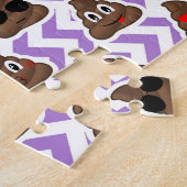 Puzzle d'Emojis de dunette modelé par pourpre (Côté)