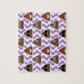 Puzzle d'Emojis de dunette modelé par pourpre (Vertical)