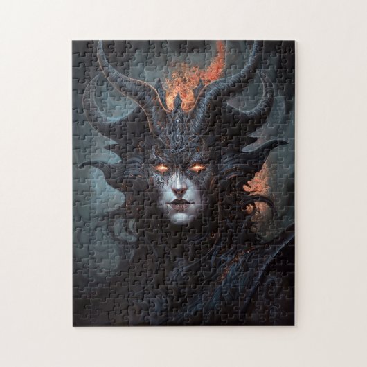 Puzzle Demon Woman Queen Dark Imaginaire Art (Vertical)