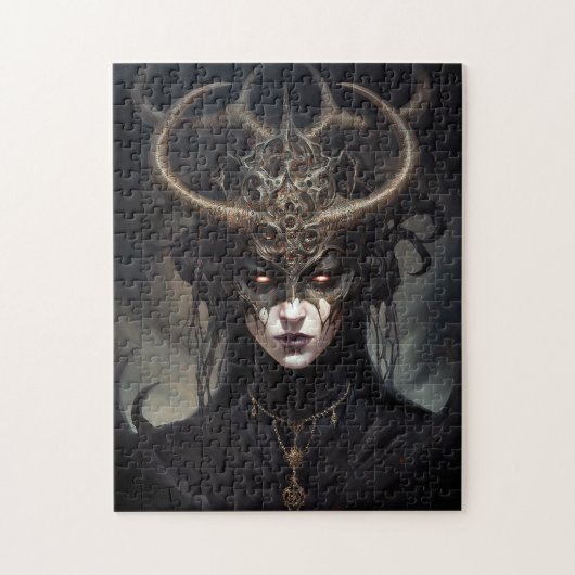 Puzzle Demon Woman Queen Dark Imaginaire Art (Vertical)