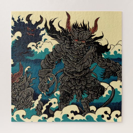 Puzzle Démons Imaginaires - Style de coupe japonaise 1 (Vertical)