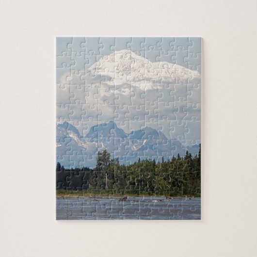 Puzzle Denali, Mt McKinley, de la rivière, Alaska, États- (Vertical)