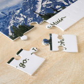 Puzzle Denali/Mtns appellent-j Muir/avec la frontière (Côté)