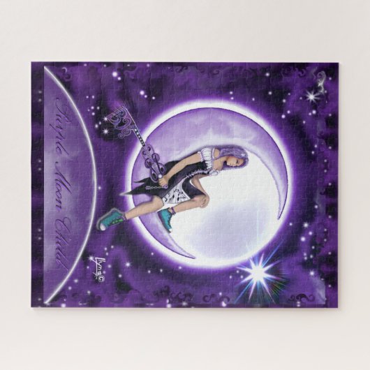 Puzzle d'enfant pourpre lune (Horizontal)