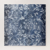 Puzzle Denim floral défraîchi : Arrière - plan texturé gr (Horizontal)