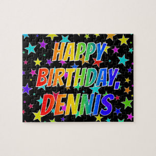 Puzzle "DENNIS" Prénom, amusant "HEUREUX ANNIVERSAIRE"
