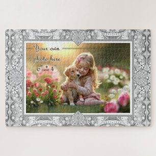 Puzzle Dentelle en céramique Gris