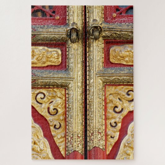 Puzzle Dentelle en métal d'or à la porte (Vertical)