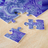 Puzzle Dentelles | Art fractal violet blanc (Côté)