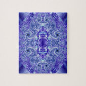 Puzzle Dentelles | Art fractal violet blanc (Vertical)