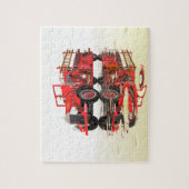 Puzzle denteux antique de pompe à incendie (Vertical)