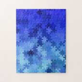 puzzle denteux bleu (Vertical)