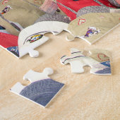 puzzle denteux contagieux d'oeil de casquettes et (Côté)