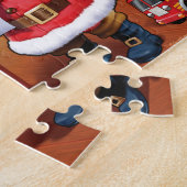 Puzzle denteux d'atelier de jouet de Noël de Père (Côté)