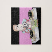 Puzzle denteux de bande dessinée du DJ de FILLE (Vertical)