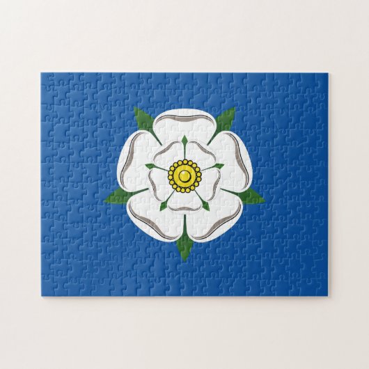 Puzzle denteux de rose blanc de Yorkshire (Horizontal)