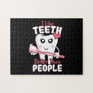 Puzzle Dentiste drôle - Comme les dents mieux que les gen
