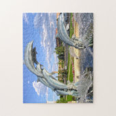 Puzzle Denver, Statue Dauphin Water. (Vertical)