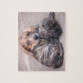 Puzzle d'épopée de teckels d'Eridox et de chiot de (Vertical)