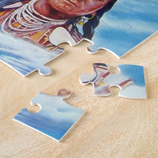 Puzzle Des Amérindiens peignent des chefs indiens célèbre (Côté)