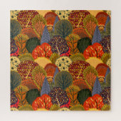 Puzzle Des arbres d'automne stylisés, des motifs de forêt (Vertical)