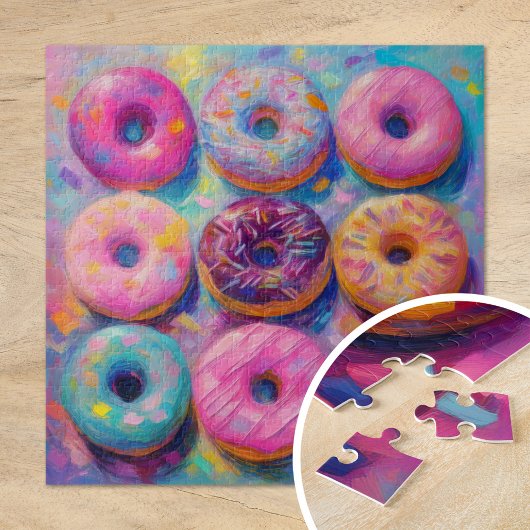 Puzzle Des beignets colorés Art Abstrait moderne