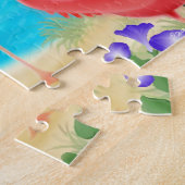 Puzzle des Caraïbes de lagune de Flamant rose (Côté)