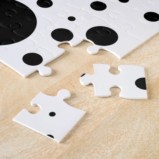 Puzzle Des centaines de points et de cercles noirs de tai (Côté)