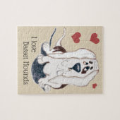 puzzle des chiens de basset d'amour de l'amoureux (Horizontal)