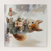 Puzzle des écureuils de Noël (Horizontal)