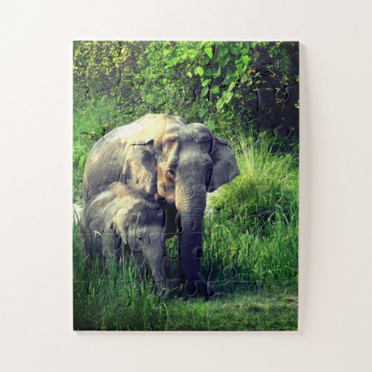 Puzzle des éléphants pour les enfants (Vertical)