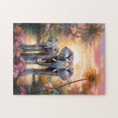 Puzzle des éléphants tropicaux (Horizontal)