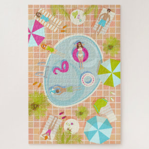 Puzzle Des filles et des garçons du bikini jouant au jeu 