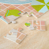 Puzzle Des filles et des garçons du bikini jouant au jeu  (Côté)