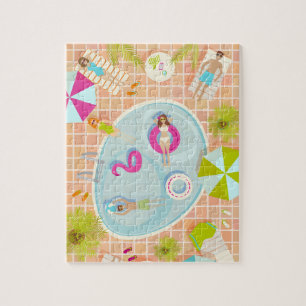 Puzzle Des filles et des garçons du bikini jouant au jeu 