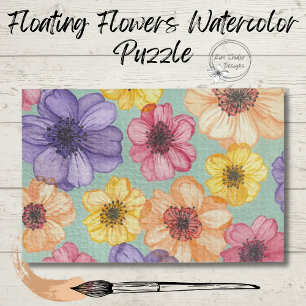 Puzzle des fleurs d'aquarelle