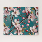 Puzzle Des fleurs de cerisiers contre un Arrière - plan d (Horizontal)
