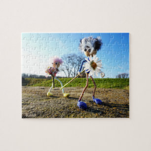 Puzzle Des fubby dans la nature avec des madélifes.