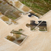 Puzzle Des girafes dans le champ africain par des arbres (Côté)