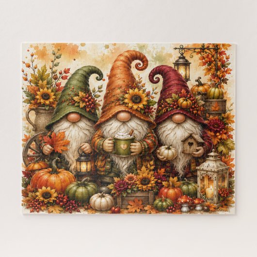 Puzzle des Gnomes d'Automne (Horizontal)