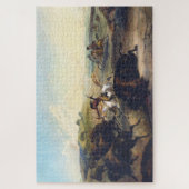 Puzzle Des Indiens chassent le bison Karl Bodmer 1839 (Vertical)