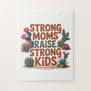 Puzzle Des mamans fortes élèvent des enfants forts