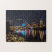 Puzzle Des Moines skyline la nuit (Horizontal)