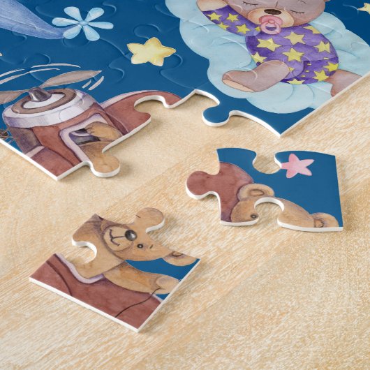 Puzzle Des Nounours endormis rêvent d'avions volants (Côté)