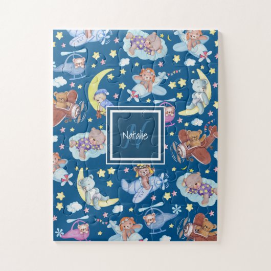 Puzzle Des Nounours endormis rêvent d'avions volants (Vertical)
