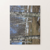 Puzzle des oiseaux blancs d'hiver (Vertical)